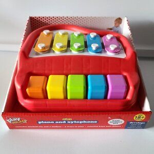 Play Right 2 in 1 Piano and Xylophone Baby Toddler Musical Toy w/ 2 Mallets Toy